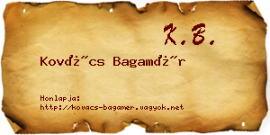 Kovács Bagamér névjegykártya